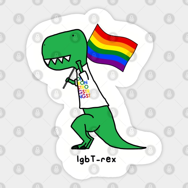 lgbT-Rex Sticker by paintbydumbers
